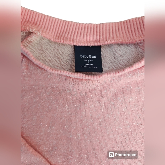 Gap Girls Toddler Sweater Pink Silver Size 2 - Picture 2 of 5